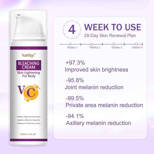 Skin Bleaching Cream, Dark Spot Remover for Body and Face, Contains Vitamin C, Mild and Non-irritating, Suitable for Underarms, knees, Elbows, Inner Thighs, and Bikini Line 1.7 Fl Oz (Pack of 1)