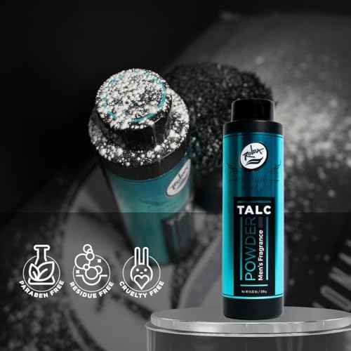 Rolda Men's Barber Talc Powder - White Talcum Powder After-shave Solution Is Highly Absorbent And Provides A Fresh, Clean Feeling After Every Shave, Helping To Calm Itchy Skin And Prevent Irritation