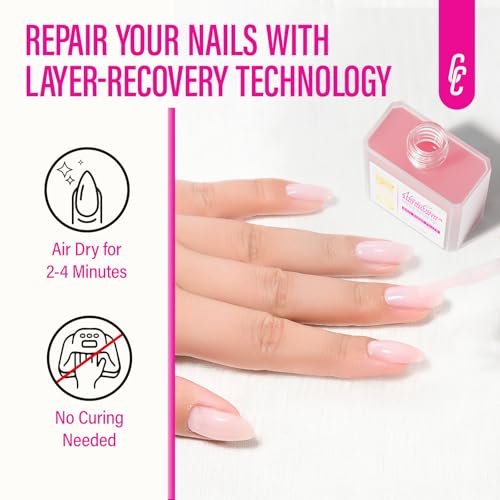 CHUCHU 8-in-1 Sheer Pink Nail Hardener Strengthener for Women