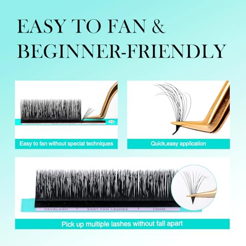 VAVALASH 3D Easy Fan Lash Extensions - Auto Blooming Volume Lashes