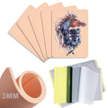 Tattoo Practice Skin Kit 5pcs 3MM + 15pcs Transfer Paper