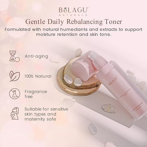 BeLAGU Intense Illuminating Toner - Hydrating Face Toner with Niacinamide & Snow Mushroom - Water-Based Moisturizing Facial Liquid That Helps Retain Natural Moisture and Refresh Skin - 3.4 fl Oz
