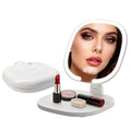 Foldable Travel Mirror with 4K Magnification & 3 Color Lights