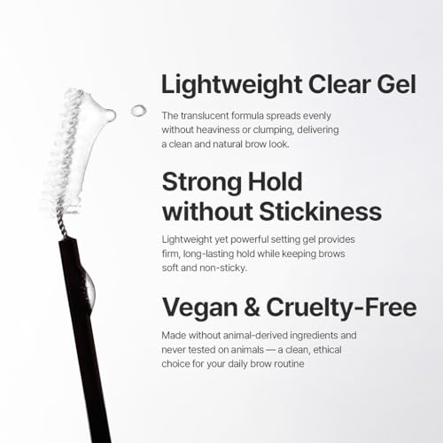 Espoir Laminating Eyebrow Clear Gel | Easy Shaping with Uniquely Designed Applicator, Long-Lasting & Smudge-Free, Non-Sticky and Lightweight Formula, Natural Look for Daily Makeup, Vegan, 0.1 fl oz