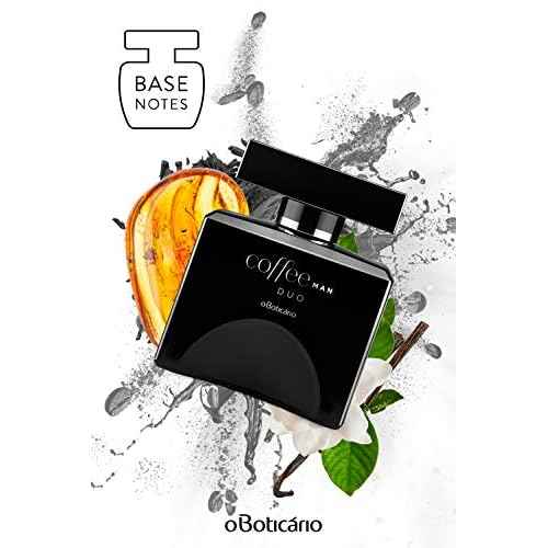O BOTICARIO Coffee Duo Man Eau de Toilette, Long Lasting Fragrance Cologne for Men, Fresh Spice Scent, 3.4 Ounce