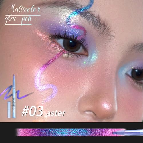 Multichrome Eyeliner Gel Pencil,Waterproof Long-Lasting Vegan Cruelty Free Eye Liner,Shifting Colors Eyeliner Pen (EL-03)