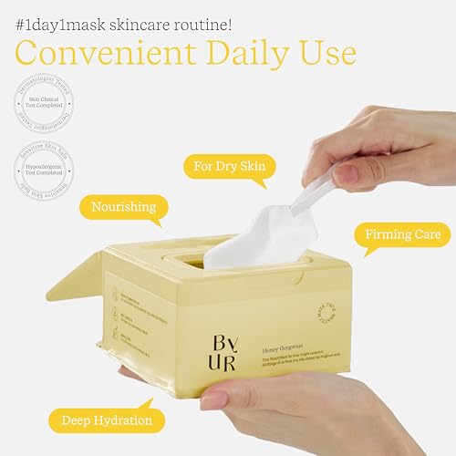ByUR Honey Daily Aqua Serum Face Mask - 30 Count Hydrating Mask