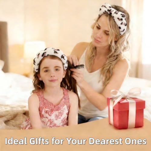 Beige Leopard 7-Piece Spa & Hair Accessory Set for Women & Girls