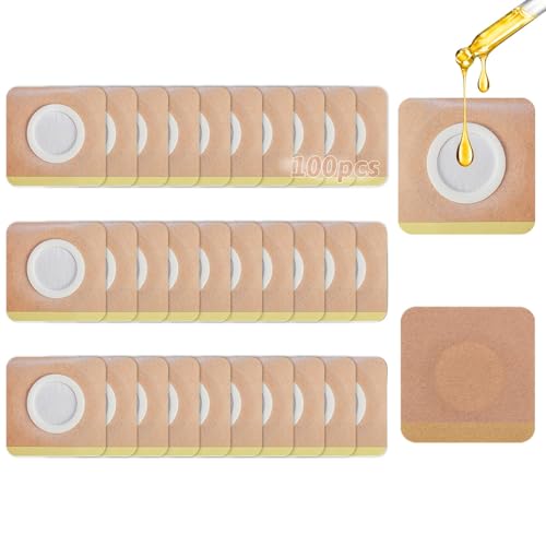 Castor Oil Belly Button Patches, 100 Pcs Disposable