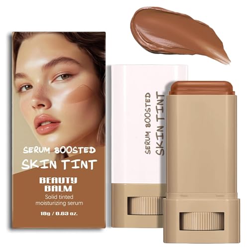 2 Pcs Beauty Balm Serum Boosted Skin Tint, Hydrating Concealer Stick, Lightweight Solid Tinted, Moisturizer Contour Stick Foundation for Women, Natural & Flawless Finish£¨#3£©