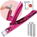 GA&EN Adjustable Acrylic Nail Trimmer with Magnet Sizers & Extra Blade
