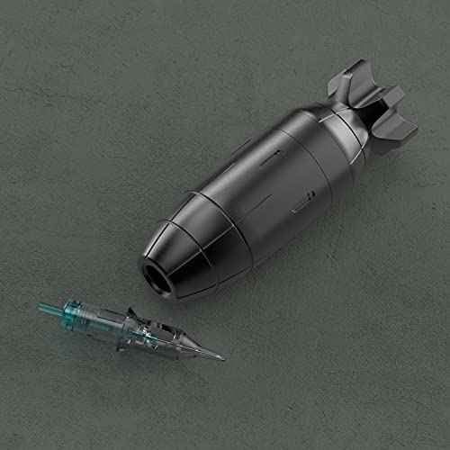 STIGMA Rotary Tattoo Machine Short Pen CNC Carved Coreless Germany Motor with 2 Stroke Cam 0~4mm Tattoo Battery 20pcs Tattoo Cartridge Needles EM146KITP199-7