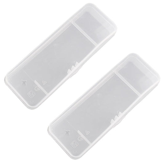Teensery 2 Pcs Clear Plastic Shaving Box Portable Travel Manual Shaver Case Razor Protector Hard Case Shaver Storage Box Container for Manual Razor System, Shaving Accessories