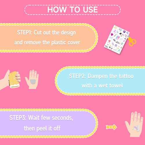 Temporary Tattoos for Cartoon Movie Themed Party Favors Iridescent Foil Styles | Korean Idol Fake Tattoos Stickers Removable, Goodie Bag Stuffers Party Supplies Decoration Gifts 3 Sheets 108 Pcs