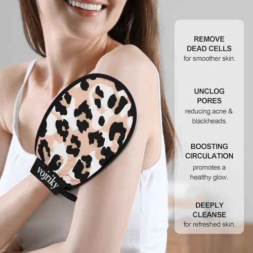 4PCS Durable Body Scrub, Dead Skin Remover & Body Scrubber Exfoliator, Body Exfoliating Gloves for Shower, washcloth exfoliating, exfoliating glove for Smooth Skin