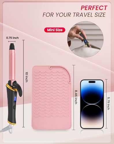 UKLISS Mini 3/4 Inch Curling Iron - Travel Size for Short Hair