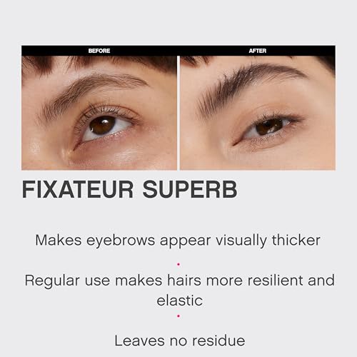 Vivienne Sab? Brow Gel Fixateur Superb ? Clear Formula for All-Day Hold, Smudge-Resistant Laminated Look, Precision Styling Brush, Lightweight Texture, 0.2 fl oz