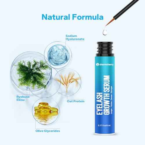 Eyelash Growth Serum (0.17 oz), Lash Serums for Fuller & Longer Looking Alluring Eyelashes, Eyelash Serum for Eyelashes & Eyebrows, Premium Lash Growth Serums for Eyelash Extensions