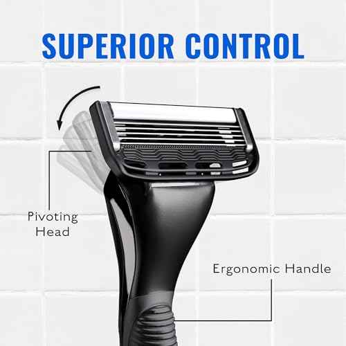 Jeremy's Razors for Men: Sprint 3 Blade Razor - Stainless Blades, Lubricating Strip, Precision Trimmer - Men's Shaving Essentials Kit, Travel Shaver Face Body Head Shavers (1 Razor 1 Cartridge)