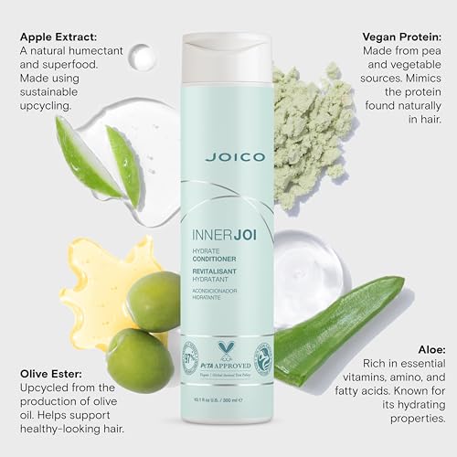 Joico InnerJoi Hydrate Conditioner | For Dry Hair & Scalp | Sulfate & Paraben Free | Naturally-Derived Vegan Formula