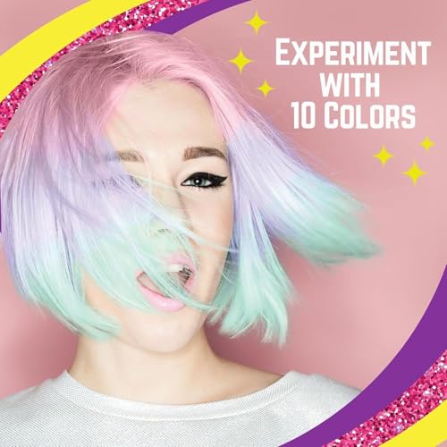 GirlZone Hair Chalks Set, 10-Piece Temporary Hair Color