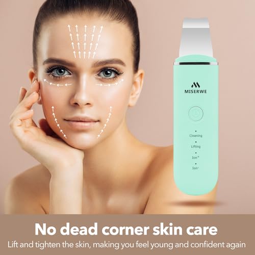 MISERWE Face Skin Scrubber with 4 Modes - Pore Cleaner & Facial Exfoliator