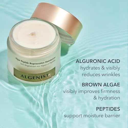 Algenist Algae Peptide Regenerative Face Moisturizer - Restorative Wrinkle Cream + Peptide Moisturizer for Instant Hydration + Skin Barrier Protection - Formulated with Patented Alguronic Acid (2 oz)
