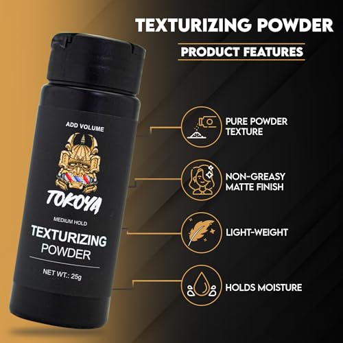 TOKOYA Texturizing Powder - 25g | Instant Volume, Matte Finish, Long-Lasting Hold