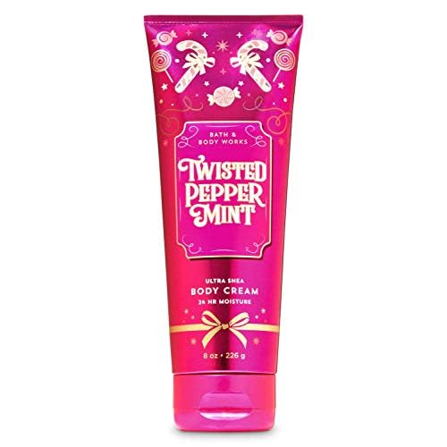 Bath & Body Works TWISTED PEPPERMINT 24 Hour Moisture Ultra Shea Body Cream 8 oz / 226 g