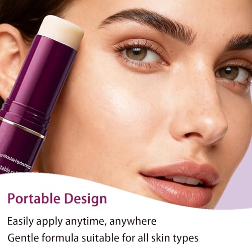 2PCS Calcium Multi Balm: Korean Calcium Eye Cream & Face Balm Stick - Wrinkle Care for Eyes, Face, Neck with Deep Hydration(Purple)