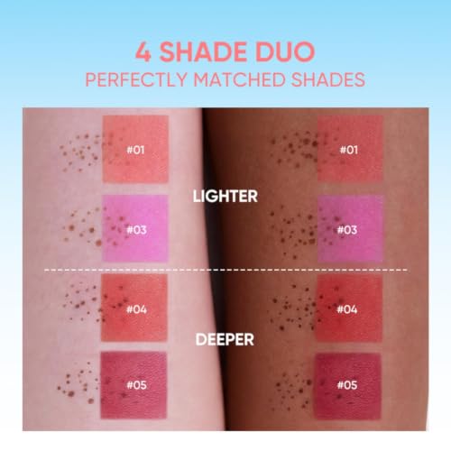 Judydoll 2-in-1 Freckle Stamp & Blush Duo, Natural Sun-Kissed