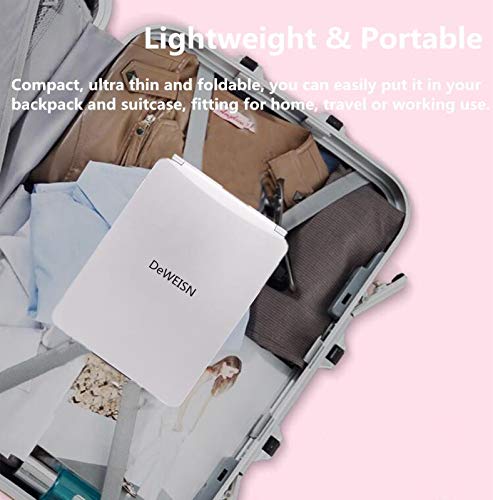 Folding LED Makeup Mirror with 72 Lights & USB Charging