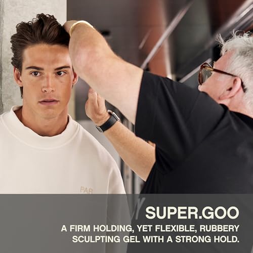KEVIN.MURPHY SUPER.GOO - Sculpting Rubbery Gel - For All Hair Types - Curl Enhancer - Natural Finish & Firm Hold Hair Gel - Water Soluble - Paraben Free - 100 g / 3.5oz