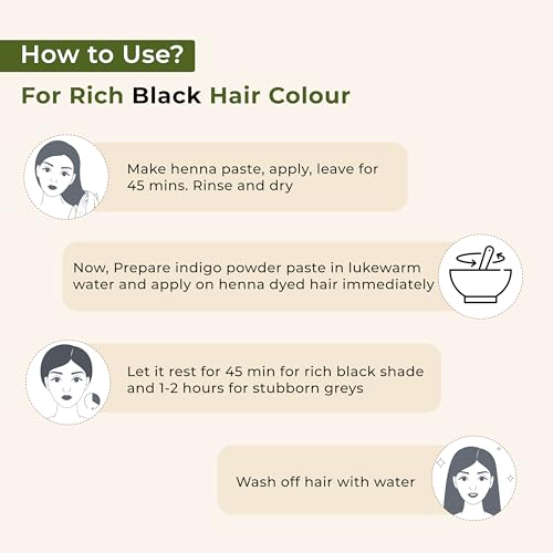 Indus Valley Organic Indigo & Henna Powder Hair Color Combo Kit
