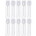 Teensery 100 Pcs Empty Perfume Sample Bottles Mini Glass Refillable Sample Vial Containers with Clear Cap for Aromatherapy, Essential Oil, Fragrance and Liquid (2ml) (Pack of 5)