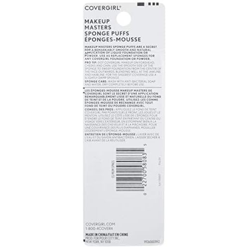 COVERGIRL Makeup Masters Sponge Puffs, 3 Count (packaging may vary) (Pack of 2)