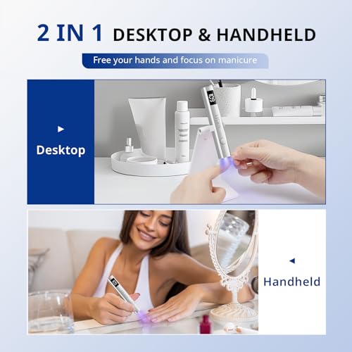 AIRSEE Cordless Nail Lamp UV Gel Dryer with Stand
