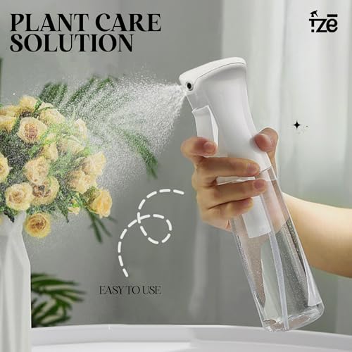 FZE 300ml Continuous Spray Bottle - Ultra Fine Mist for Hair & Plants