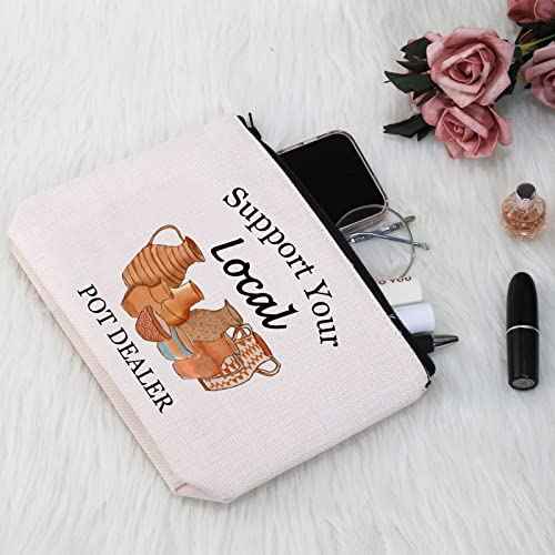 G2TUP Pottery Artist Gift Support Your Local Pot Dealer Makeup Bag Ceramics Artist Cosmetic Bag Pottery People Gift Zipper Travel Bag