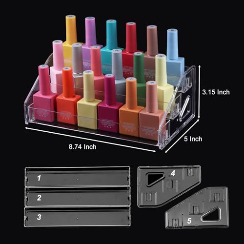 3-Tier Acrylic Nail Polish Organizer Stand