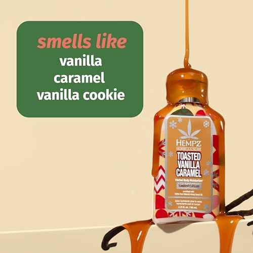Hempz Mini Toasted Vanilla Caramel Body Lotion, Moisturizer for men and women, Holiday Gifts, 2.25 oz