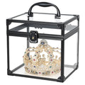 FRENESSA Clear Acrylic Makeup Case with Handle & Lock