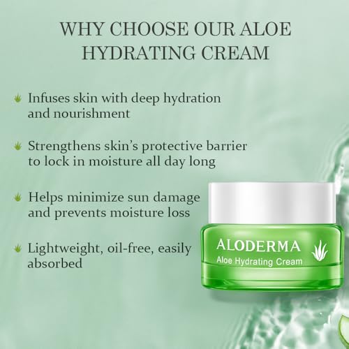 Aloderma Aloe Face Cream Set, 2 pieces - Hydrating Cream, Soothing Cream