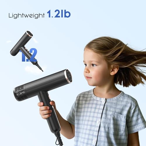 Nicebay Ionic Hair Dryer 1600W Brushless Motor with Diffuser