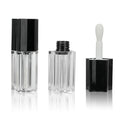 COSIDEA 30pcs 5ml 0.17oz Black Star shape big doe foot wand lip gloss tubes for DIY lipgloss containers with thick brush