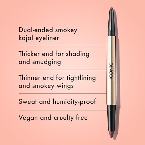 ICONIC LONDON Smokey Eye Dual Ended Eyeliner - Water Resistant
