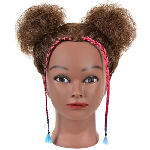 Afro Kinky Curly Human Hair Mannequin Head with Stand
