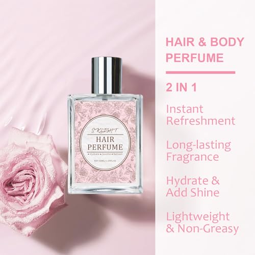 Rose Hair Perfume Mist - Long-Lasting Scent & Frizz Control