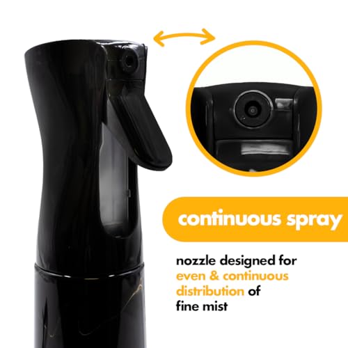 Colortrak Lux Collection Spray Bottle Empty 12 Oz Continuous Mist, Reusable Bottle, Hair Styling, Indoor Plants, Cleaning, Misting & Skin Care - 354ml