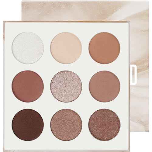 docolor Neutral Eyeshadow Palette 9 Colors Nude Brown Eyeshadow Palette Eye Shadow Palette Makeup Palettes with Velvety and Silky Finishes Highly Pigmented Mattes Shimmers Glitter Eye Makeup Palettes